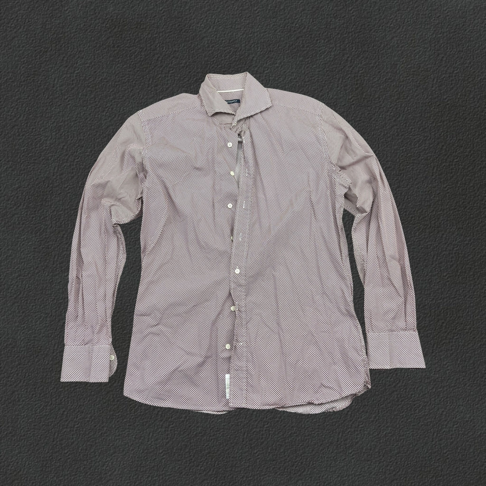 Red/White Suitsupply Shirt - Men 39S - Very Good - Revaleur