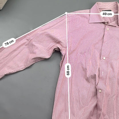 Red/White Suitsupply Shirt - Men 41 - Very Good - Revaleur