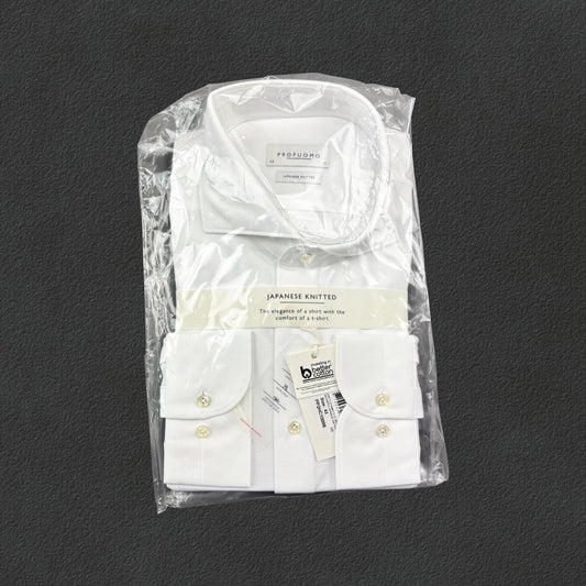 White Profuomo Shirt - Men 43 - New With Tags - Revaleur