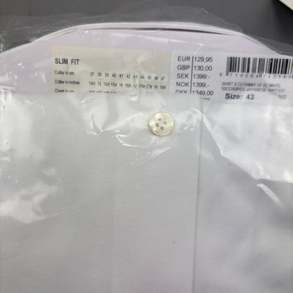 White Profuomo Shirt - Men 43 - New With Tags - Revaleur