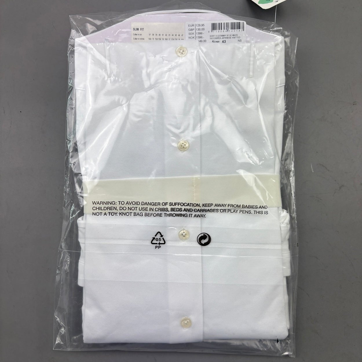 White Profuomo Shirt - Men 43 - New With Tags - Revaleur