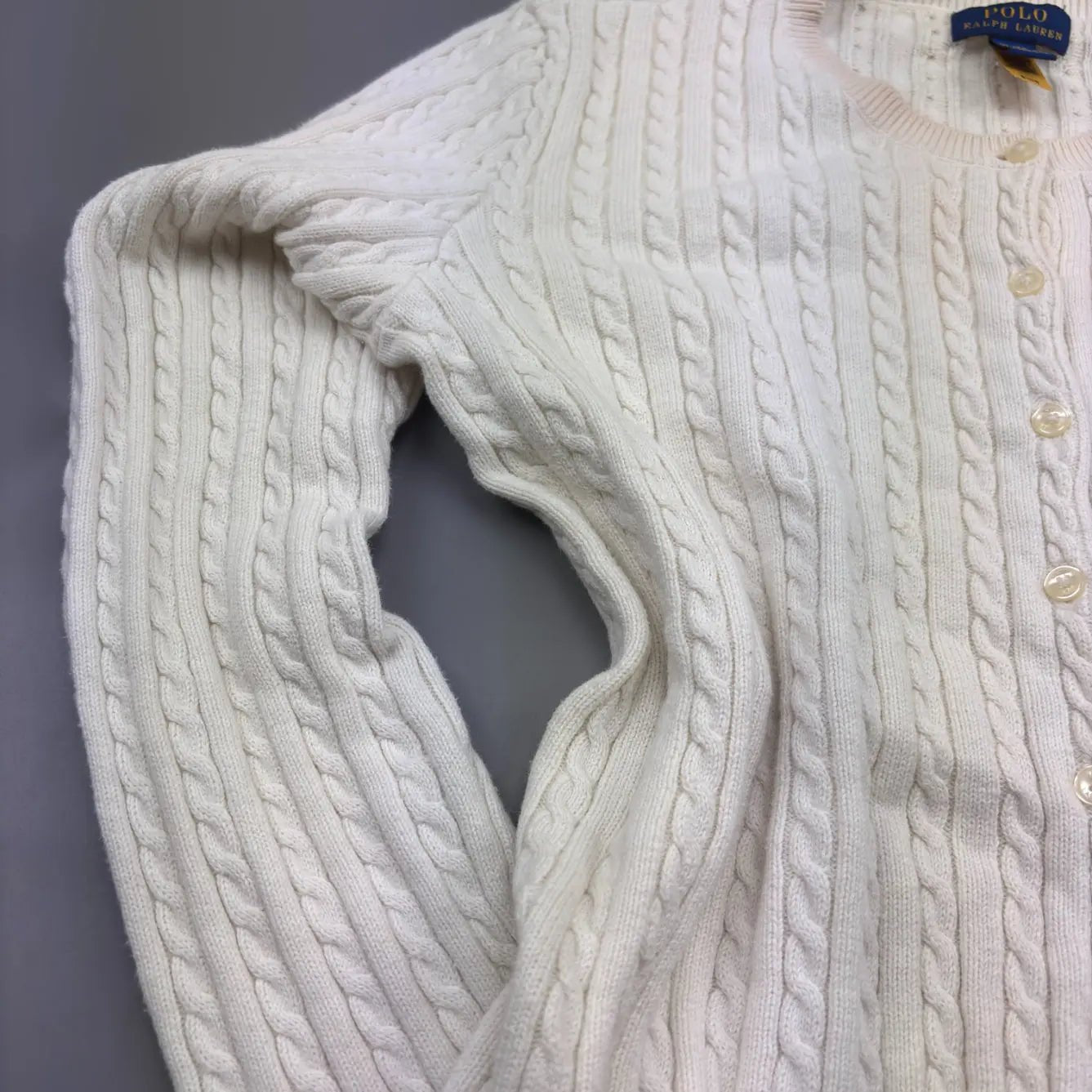 White Ralph Lauren Cardigan Longsleeve - XL (Kids) - Very Good Condition - Revaleur