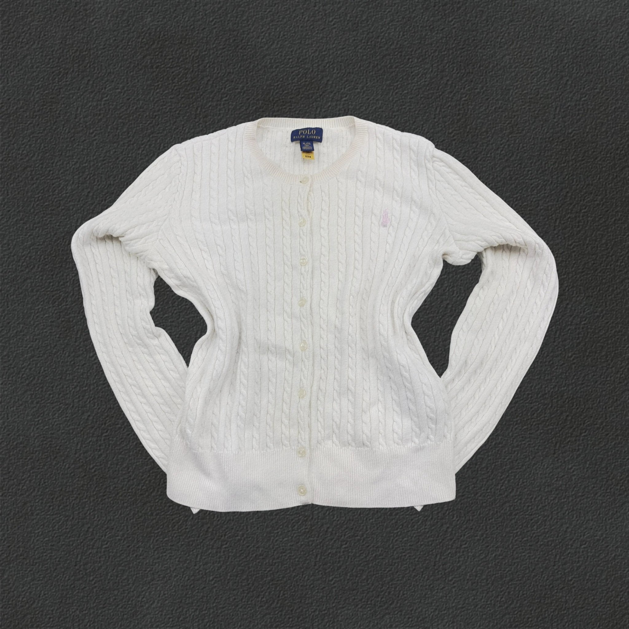 White Ralph Lauren Cardigan Longsleeve - XL (Kids) - Very Good Condition - Revaleur