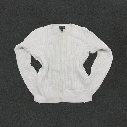 White Ralph Lauren Cardigan Longsleeve - XL (Kids) - Very Good Condition - Revaleur