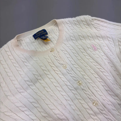 White Ralph Lauren Cardigan Longsleeve - XL (Kids) - Very Good Condition - Revaleur