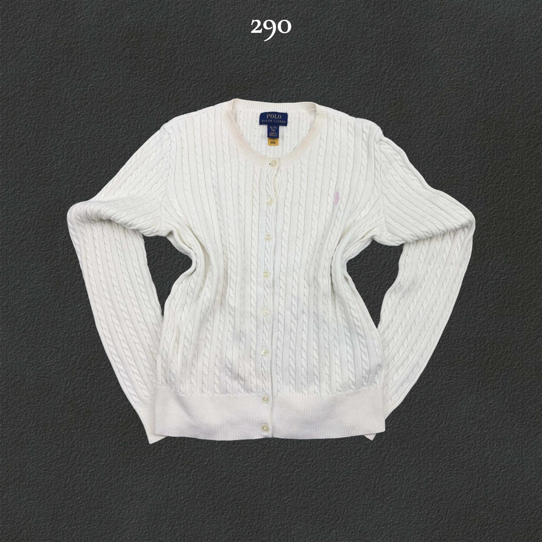 White Ralph Lauren Cardigan - XL - Very Good - Revaleur