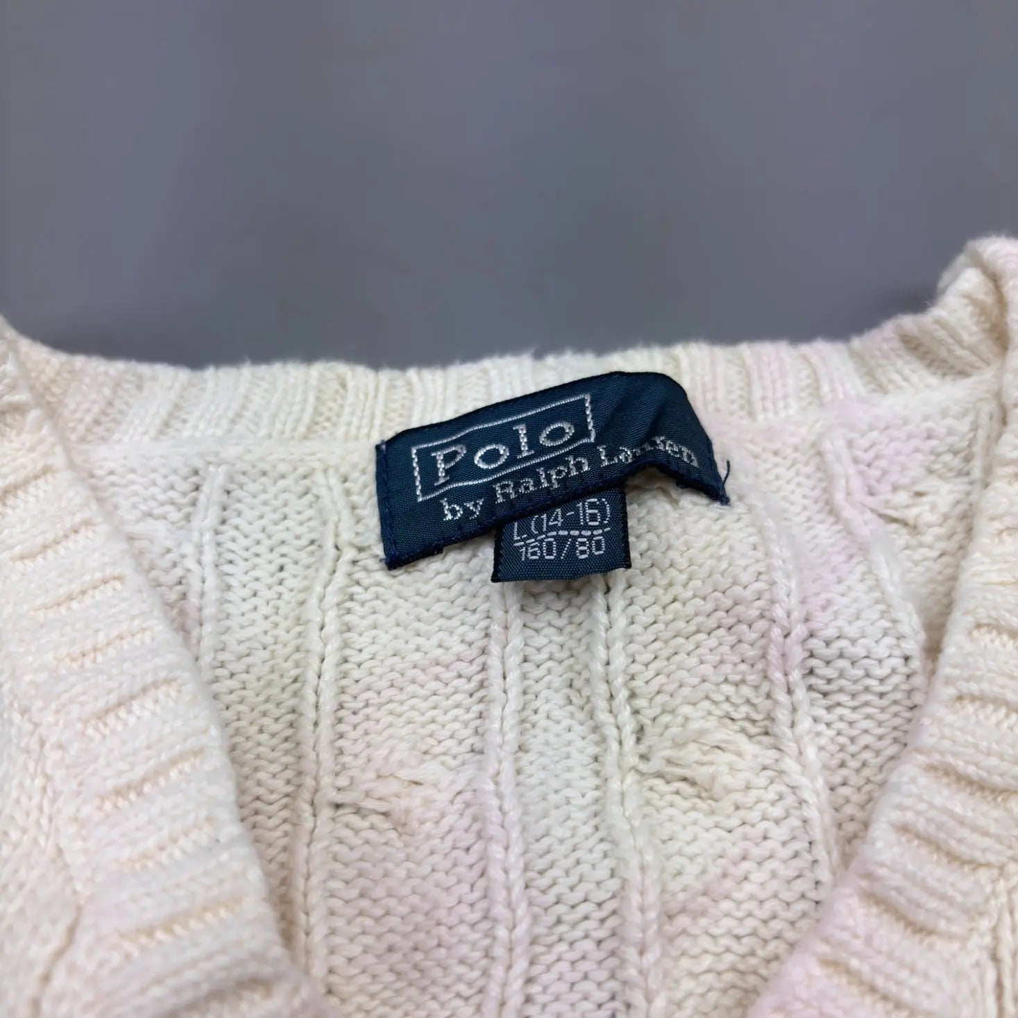 White Ralph Lauren Knitted Spencer - L (Kids) - Very Good Condition - Revaleur