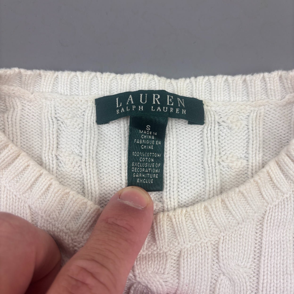 White Ralph Lauren Knitted Sweater - Women S - Very Good - Revaleur