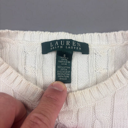 White Ralph Lauren Knitted Sweater - Women S - Very Good - Revaleur