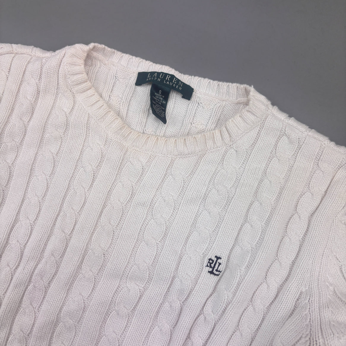 White Ralph Lauren Knitted Sweater - Women S - Very Good - Revaleur