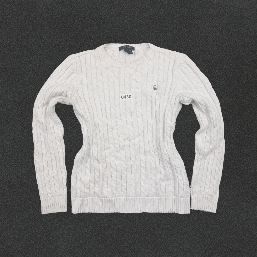 White Ralph Lauren Knitted Sweater - Women S - Very Good - Revaleur