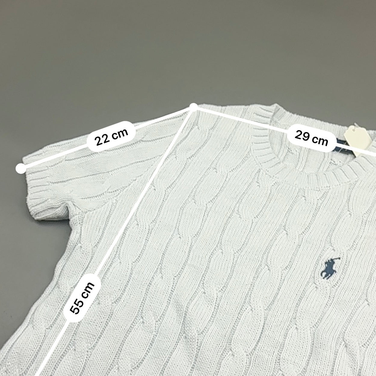 White Ralph Lauren Knitted T-Shirt - Women M - Very Good - Revaleur