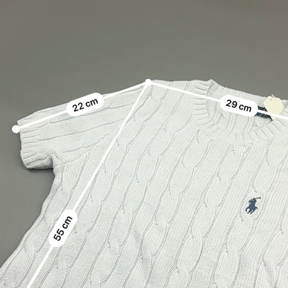 White Ralph Lauren Knitted T-Shirt - Women M - Very Good - Revaleur