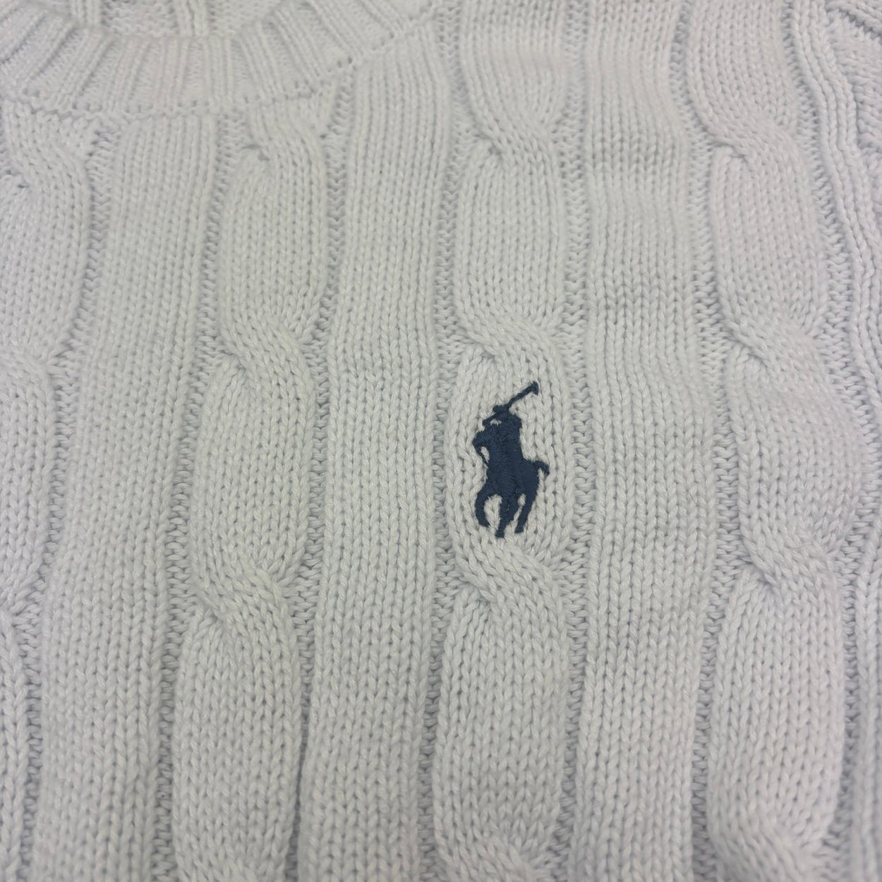 White Ralph Lauren Knitted T-Shirt - Women M - Very Good - Revaleur