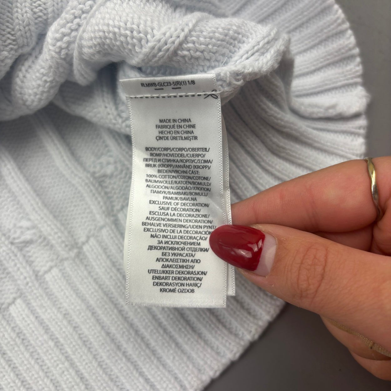 White Ralph Lauren Knitted T-Shirt - Women M - Very Good - Revaleur