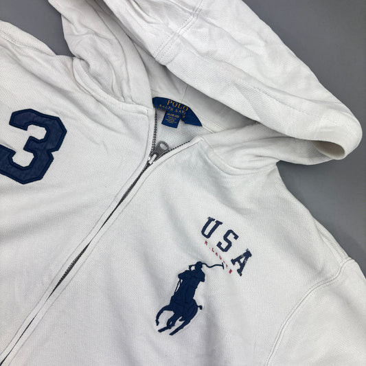 White Ralph Lauren Zip Vest - Boys XL - Good - Revaleur