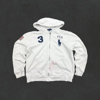 White Ralph Lauren Zip Vest - Boys XL - Good - Revaleur