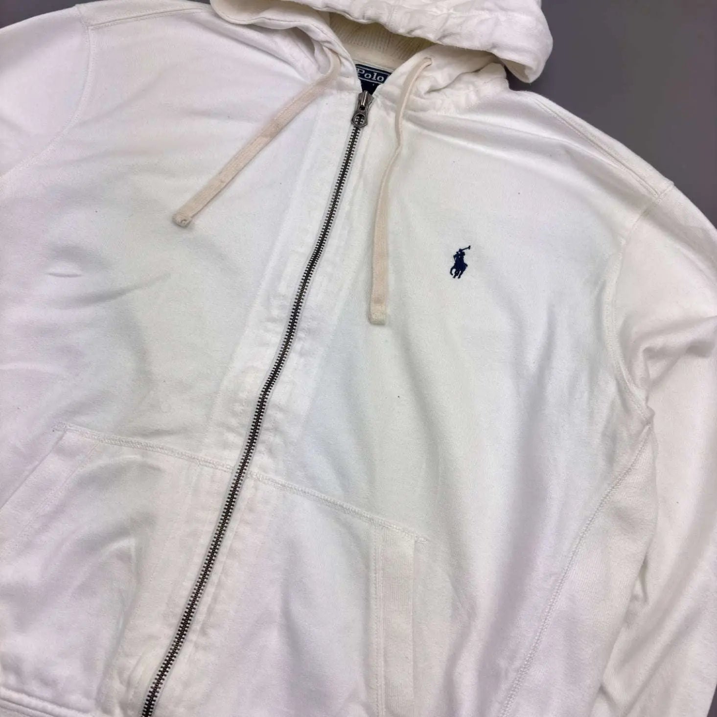 White Ralph Lauren Zip Vest - Men XL - Very Good - Revaleur