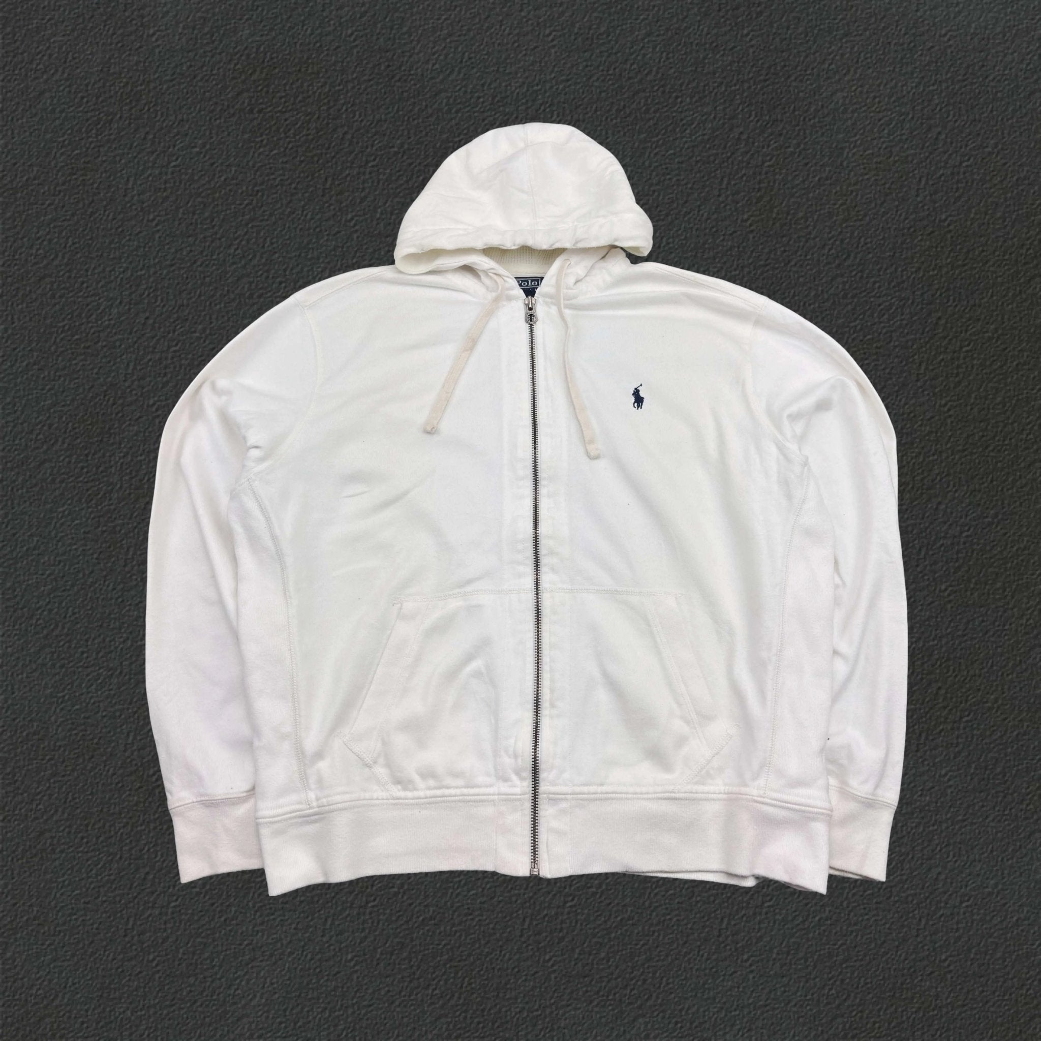 White Ralph Lauren Zip Vest - Men XL - Very Good - Revaleur