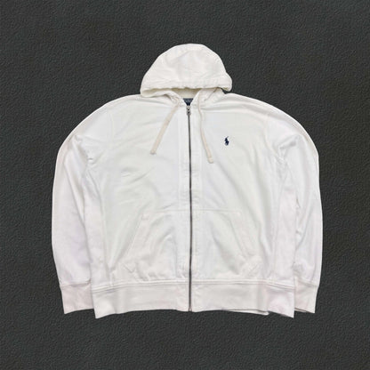 White Ralph Lauren Zip Vest - Men XL - Very Good - Revaleur