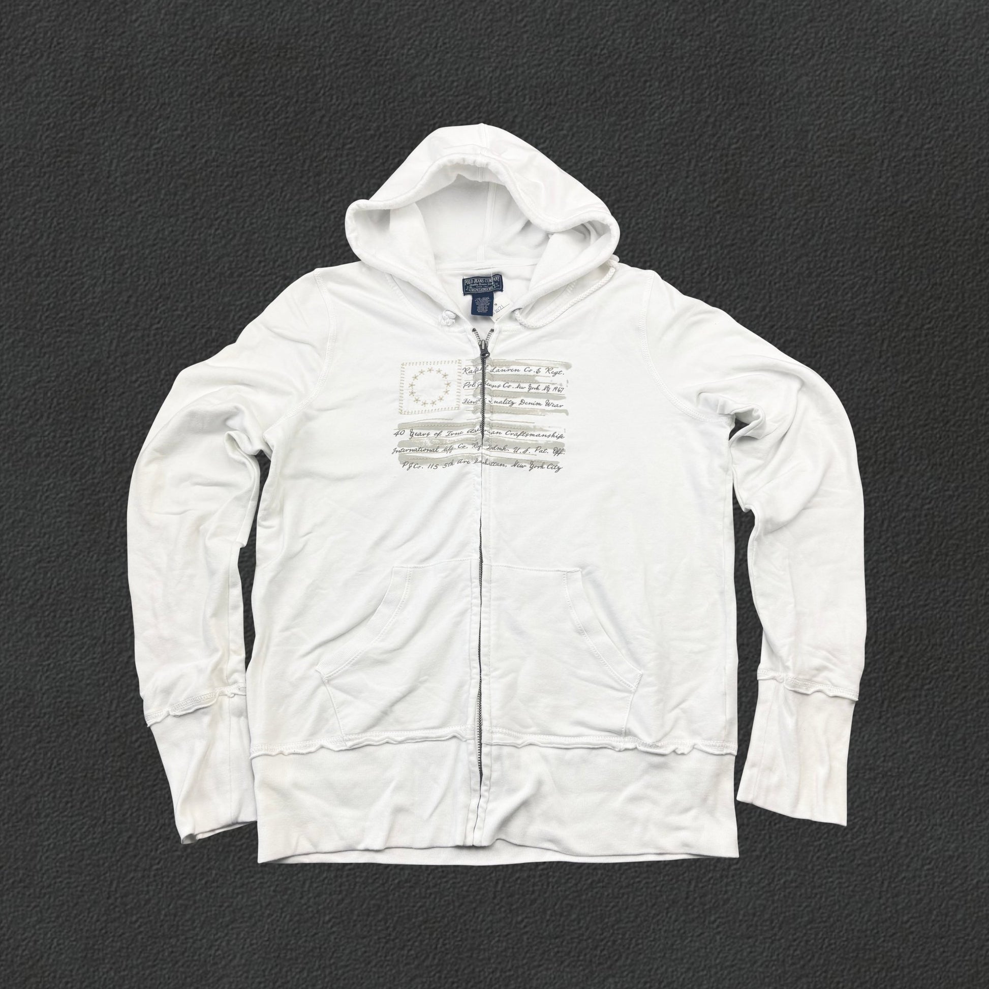 White Ralph Lauren Zip Vest - Men XL - Very Good - Revaleur