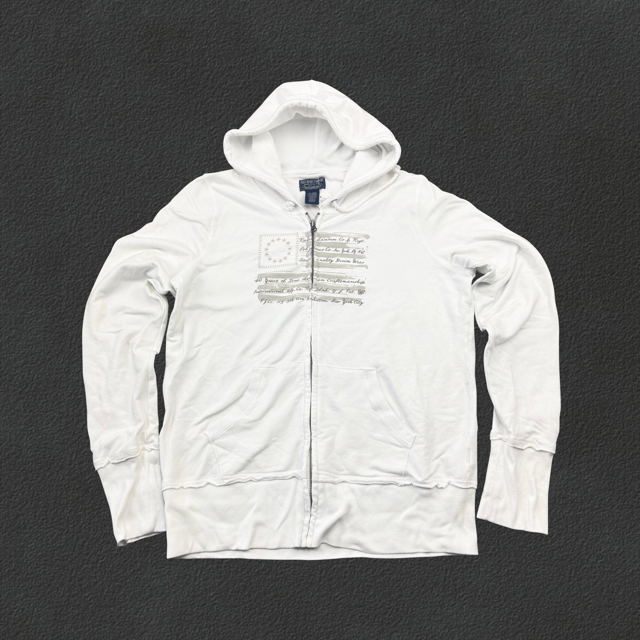 White Ralph Lauren Zip Vest - Men XL - Very Good - Revaleur