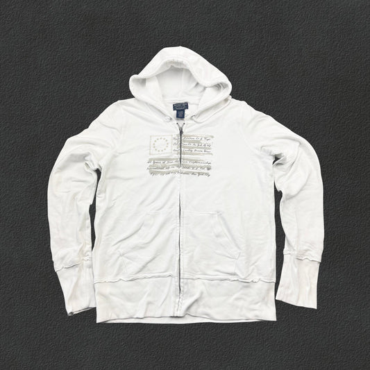 White Ralph Lauren Zip Vest - Men XL - Very Good - Revaleur
