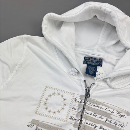 White Ralph Lauren Zip Vest - Men XL - Very Good - Revaleur