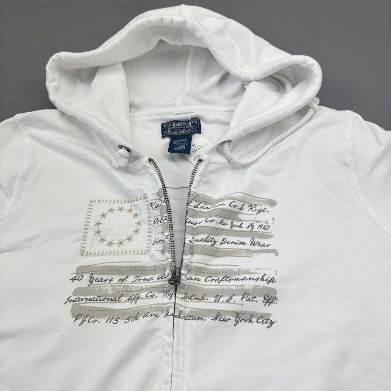 White Ralph Lauren Zip Vest - Men XL - Very Good - Revaleur