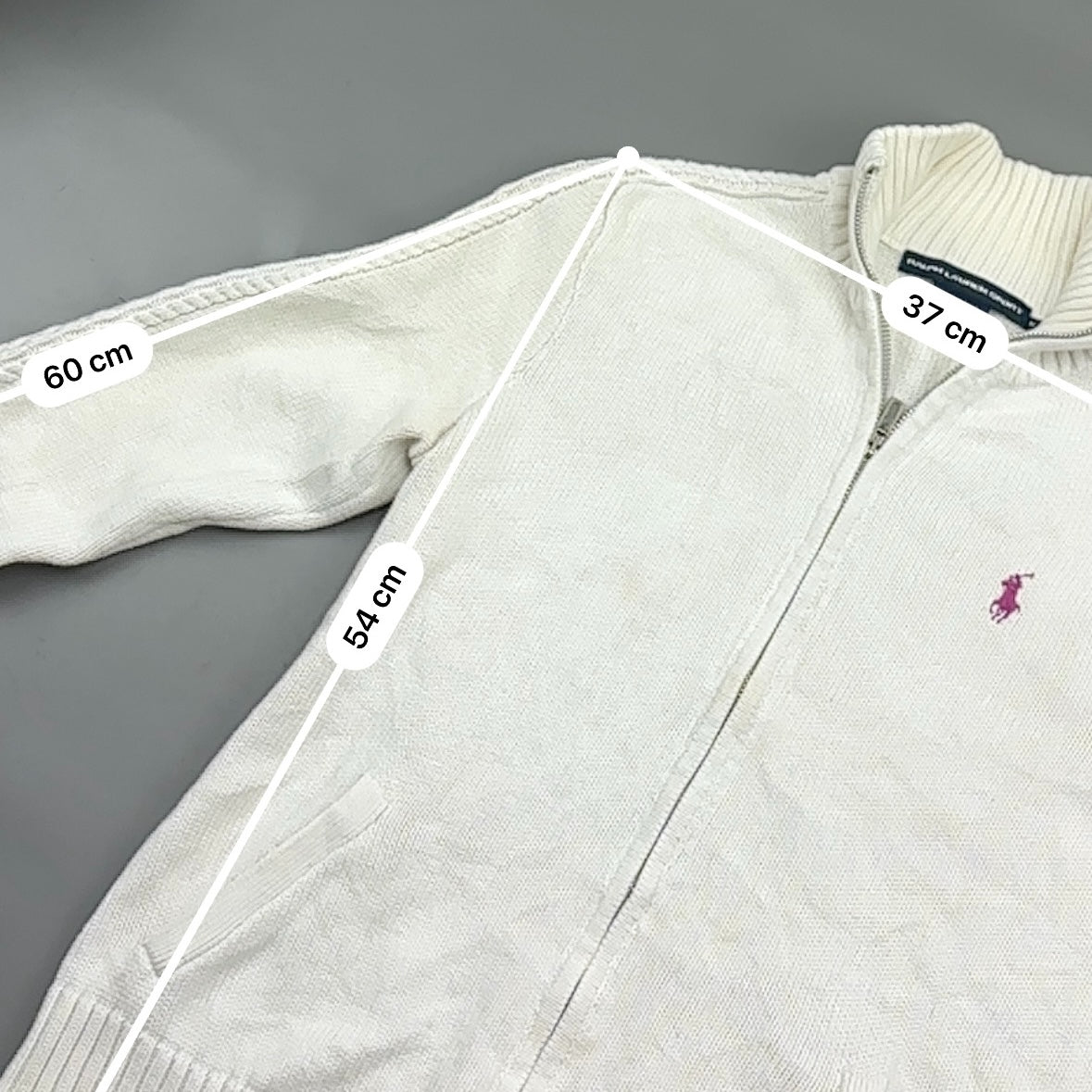 White Ralph Lauren Zip Vest - Women M - Very Good - Revaleur