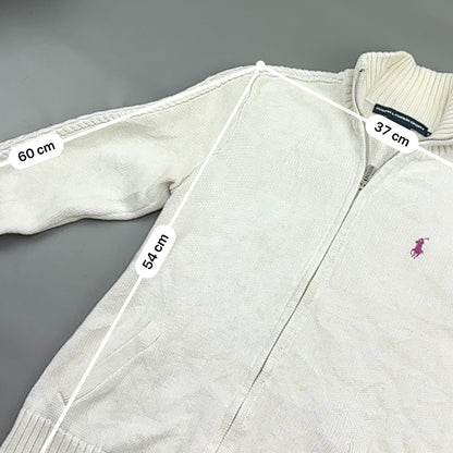 White Ralph Lauren Zip Vest - Women M - Very Good - Revaleur