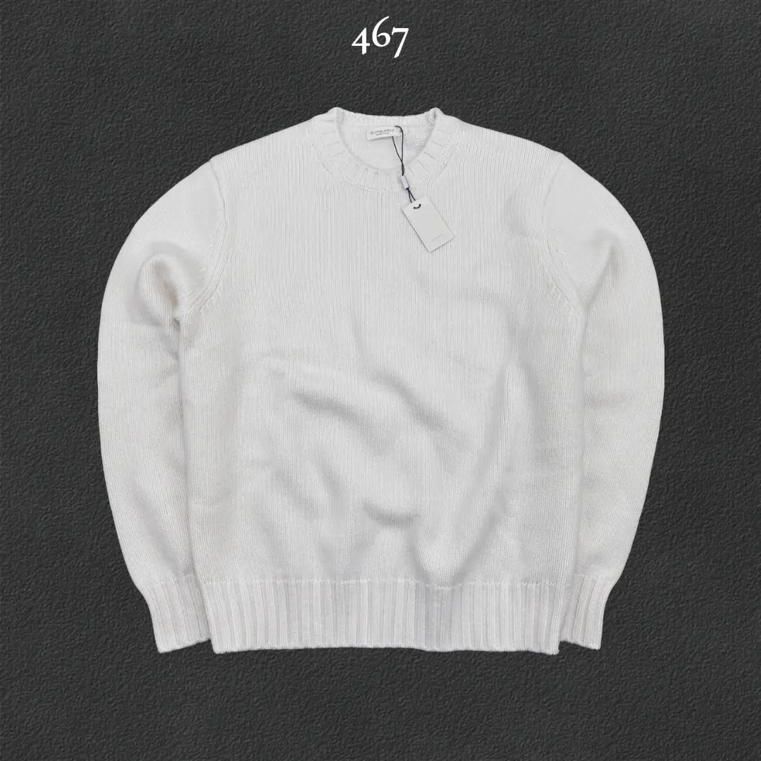 White Suitsupply Knitted Sweater - Men L - New With Tags - Revaleur