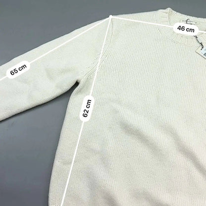 White Suitsupply Knitted Sweater - Men L - New With Tags - Revaleur