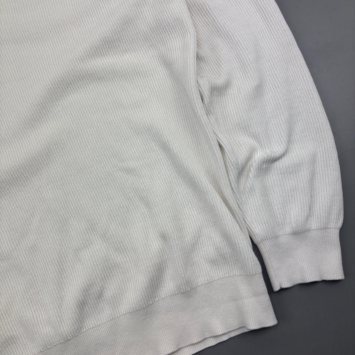 White Suitsupply Longsleeve Polo Shirt - Men XXL - Very Good - Revaleur