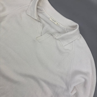 White Suitsupply Longsleeve Polo Shirt - Men XXL - Very Good - Revaleur