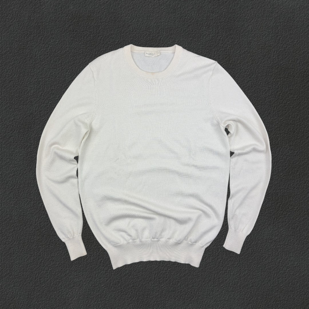 White Suitsupply Merino Wool Jumper - Men M - Very Good - Revaleur