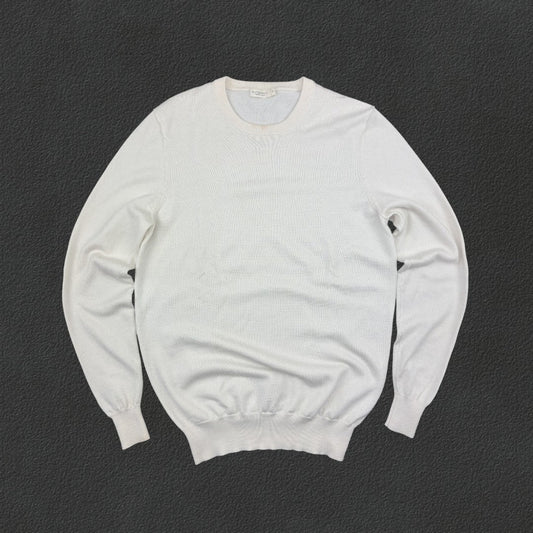 White Suitsupply Merino Wool Jumper - Men M - Very Good - Revaleur