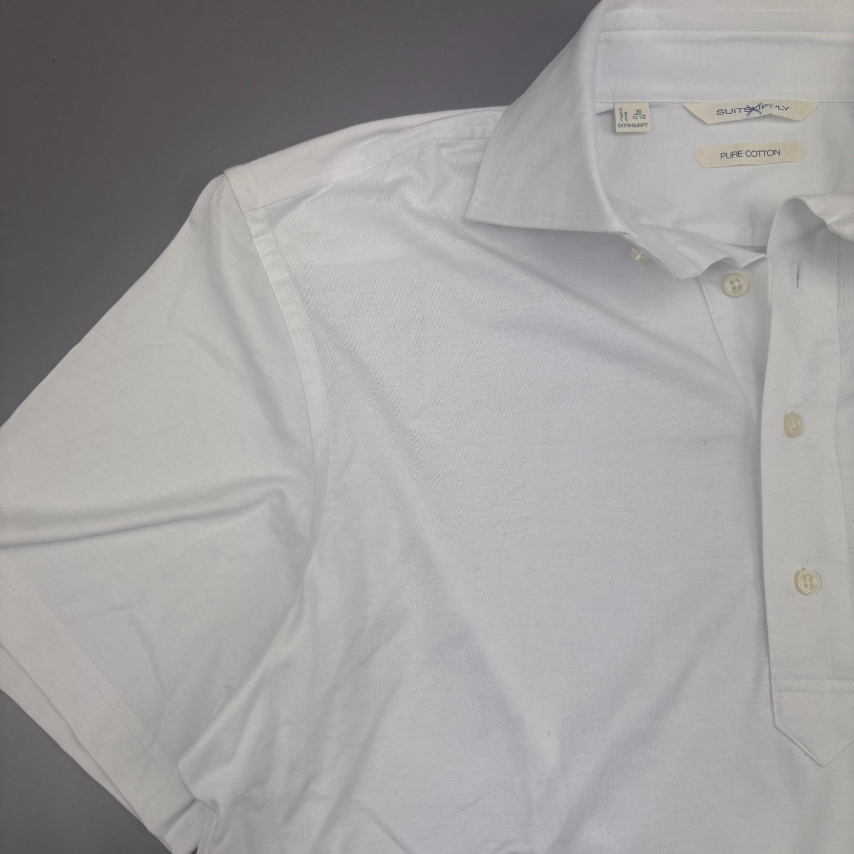 White Suitsupply Polo Shirt - Men L - Very Good - Revaleur
