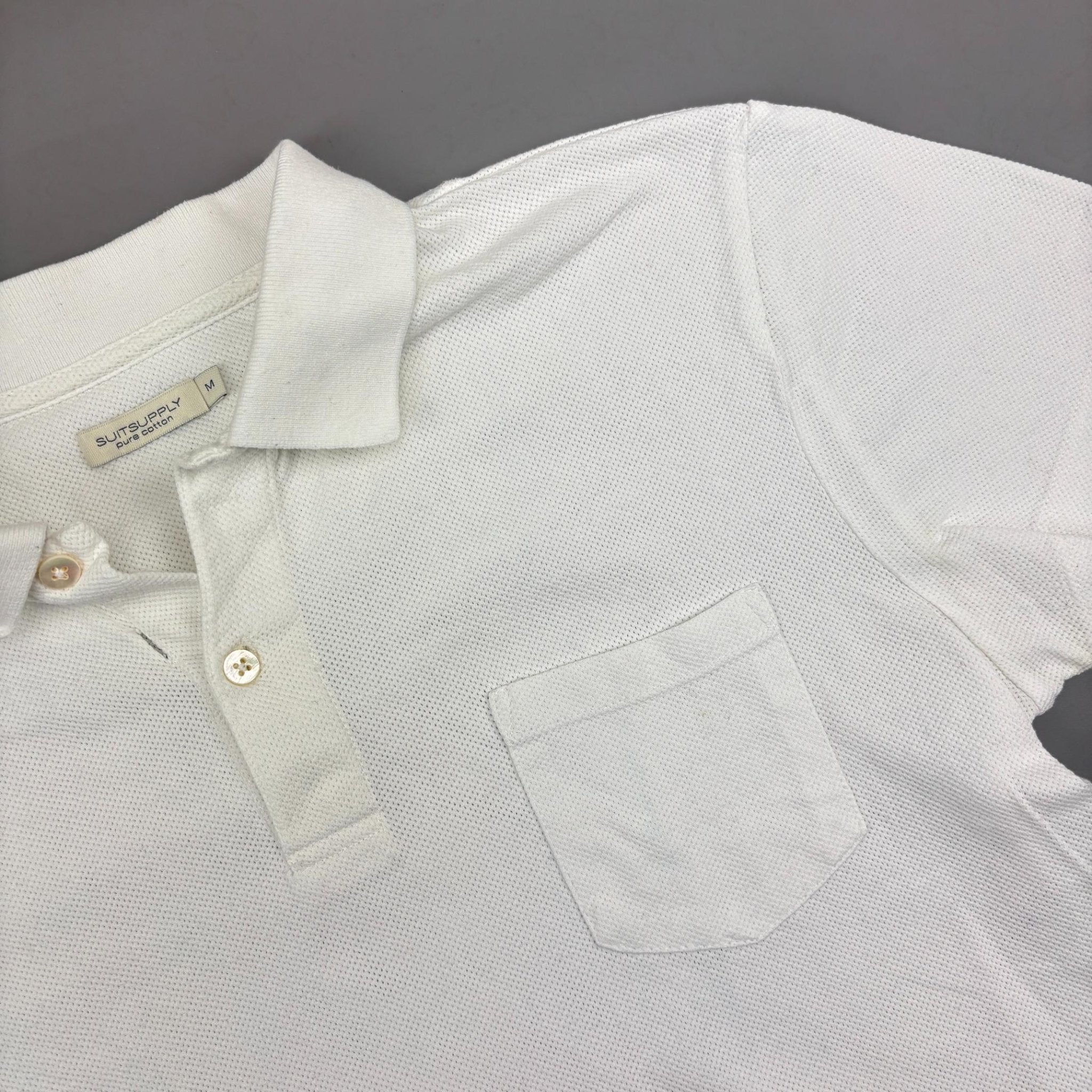White Suitsupply Polo Shirt - Men M - Very Good - Revaleur