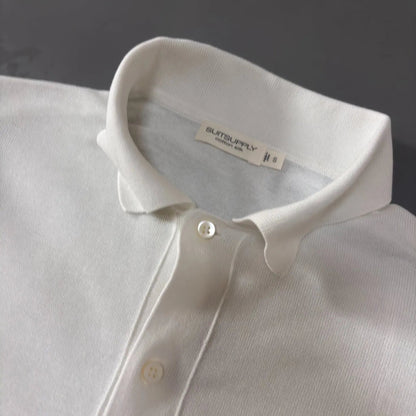 White Suitsupply Polo Shirt - S - Excellent Condition - Revaleur