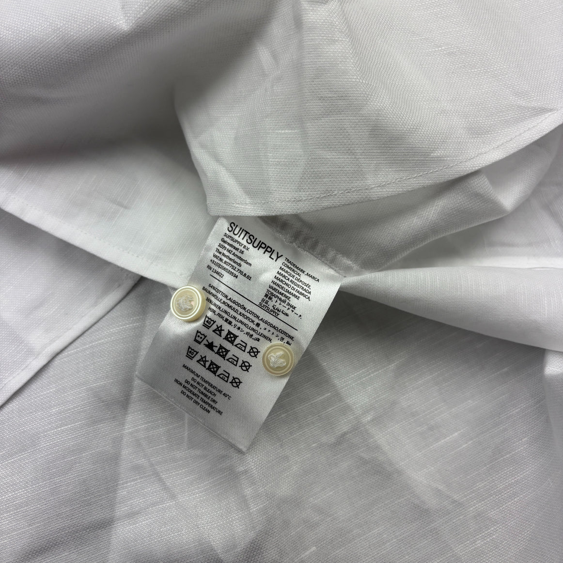 White Suitsupply Shirt - 44 - New With Tags - Revaleur