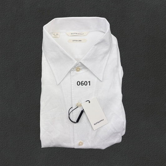 White Suitsupply Shirt - 44 - New With Tags - Revaleur