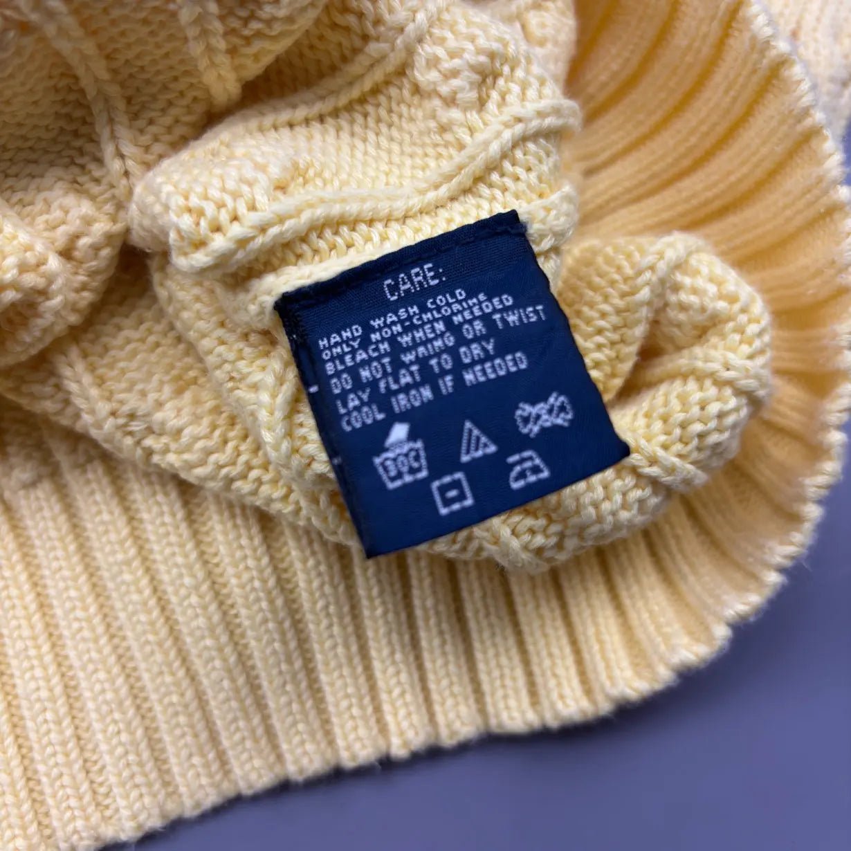 Yellow Cable Knit Ralph Lauren Sweater - S - New, Never Worn - Revaleur