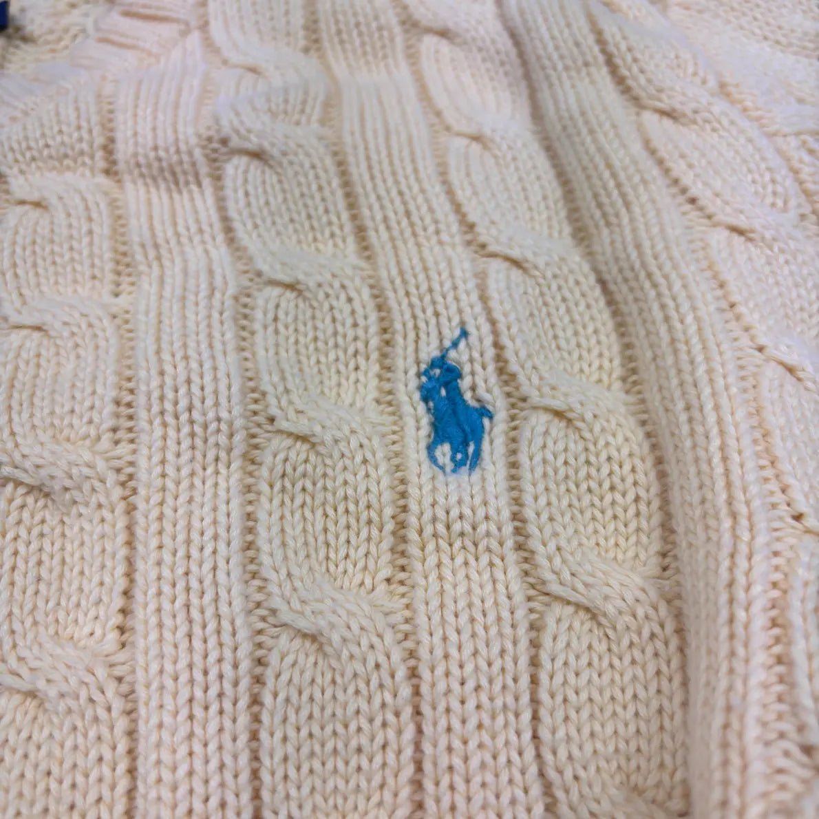 Yellow Cable Knit Ralph Lauren Sweater - S - New, Never Worn - Revaleur