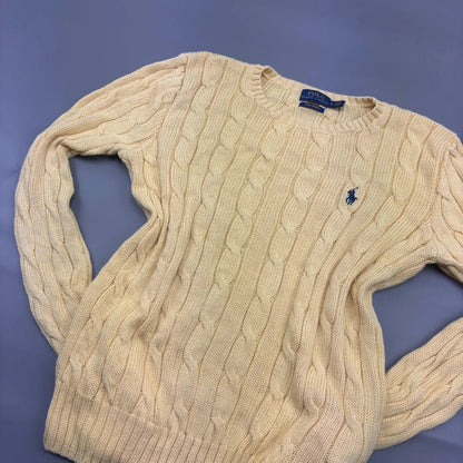 Yellow Ralph Lauren Knitted Jumper - M - New, Never Worn - Revaleur