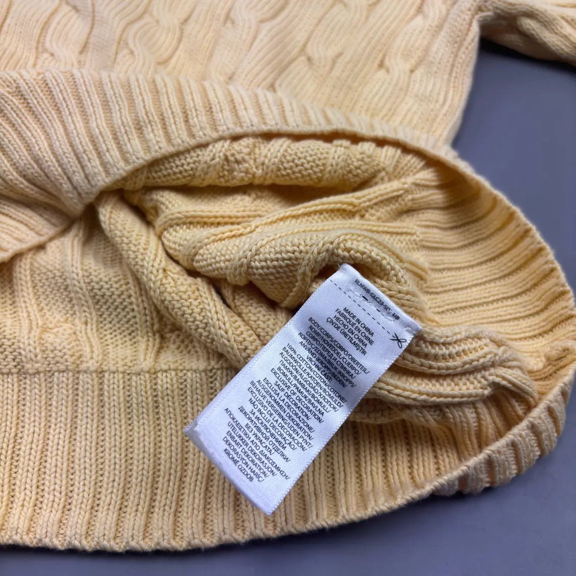 Yellow Ralph Lauren Knitted Jumper - M - New, Never Worn - Revaleur