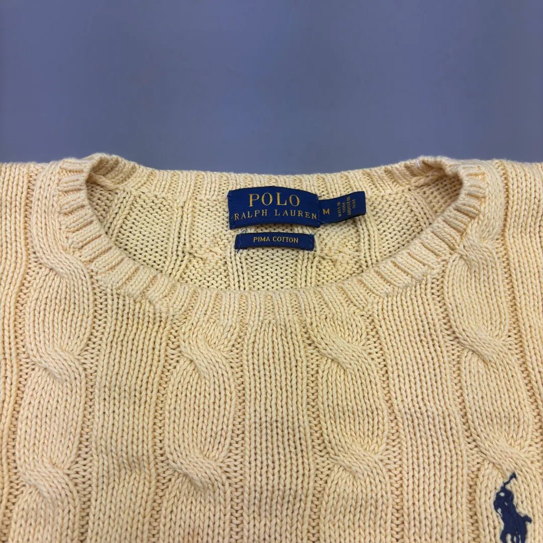 Yellow Ralph Lauren Knitted Jumper - M - New, Never Worn - Revaleur