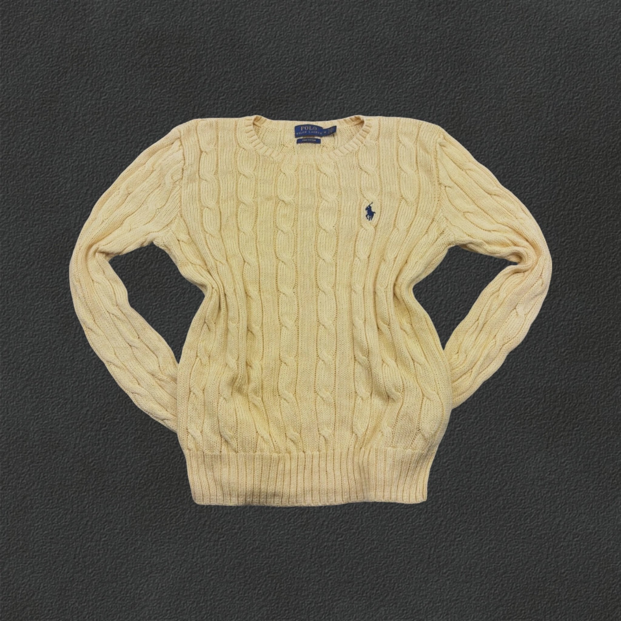 Yellow Ralph Lauren Knitted Jumper - M - New, Never Worn - Revaleur