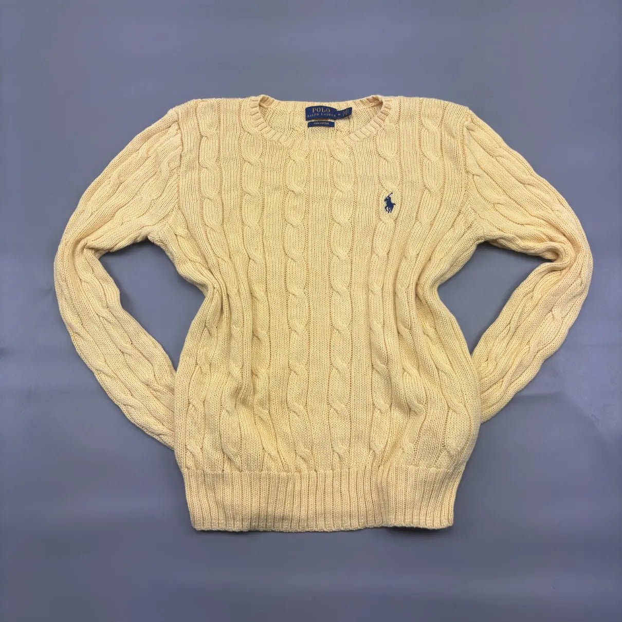 Yellow Ralph Lauren Knitted Jumper - M - New, Never Worn - Revaleur