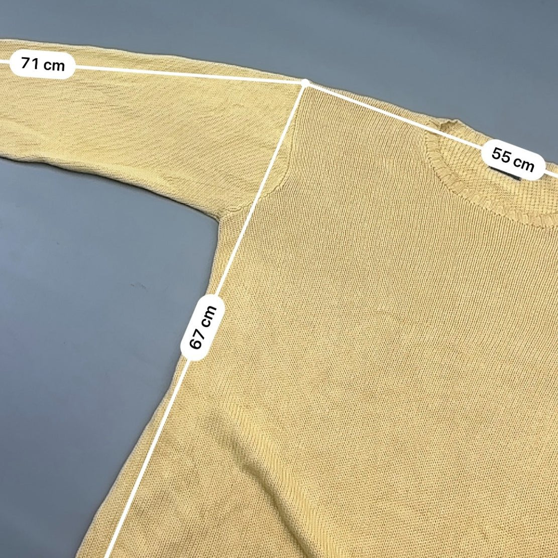 Yellow Ralph Lauren Knitted Sweater - L - Very Good - Revaleur